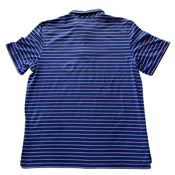 Vineyard Vines Performance Polo XL Blue Pink Pinstripe Short Sleeve CC Logo - Picture 2 of 10